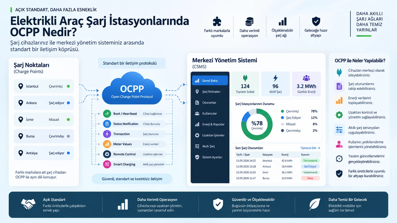 Elektrikli Araç Şarj İstasyonlarında OCPP Nedir?