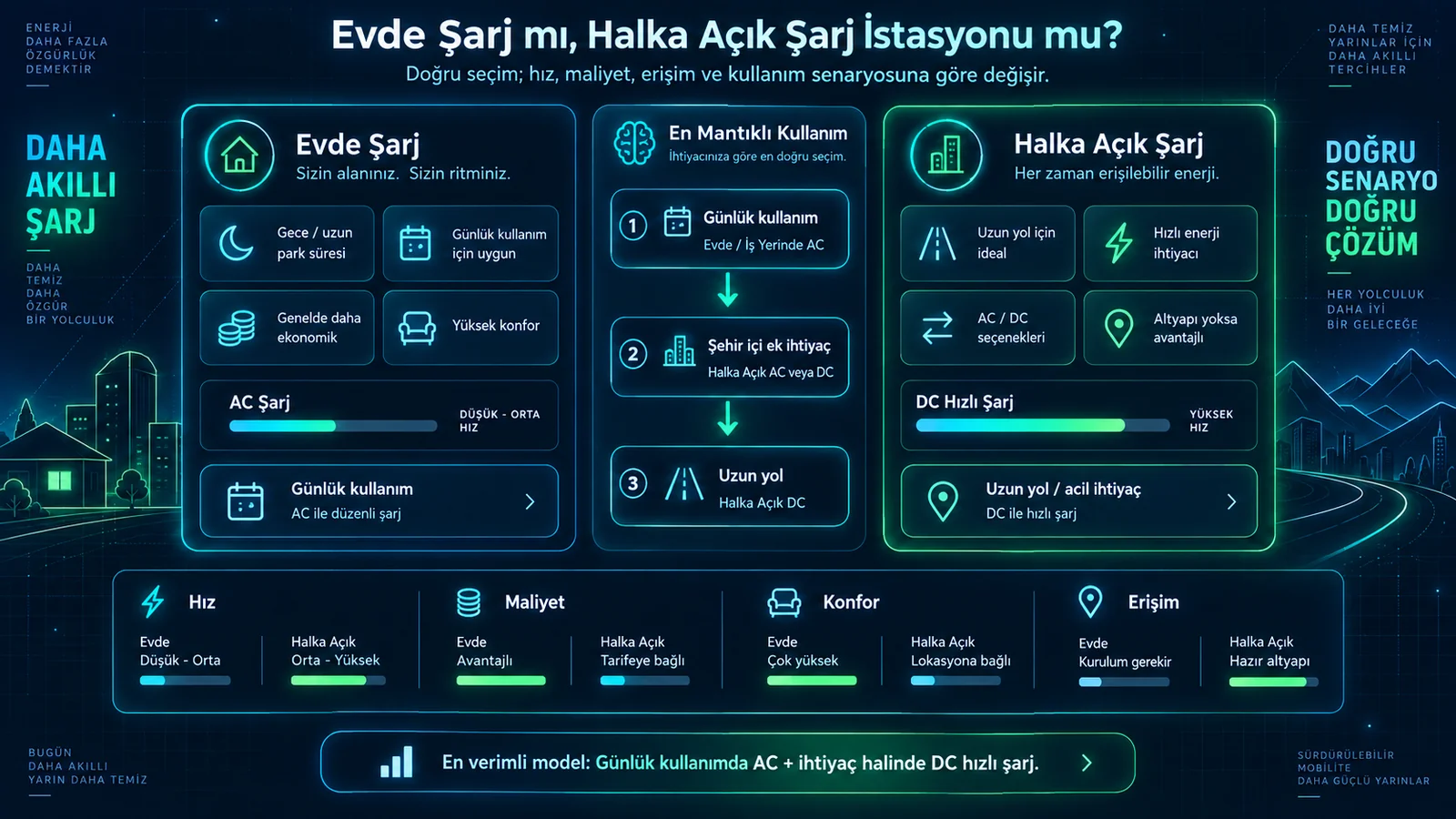 Evde Şarj mı, Halka Açık Şarj İstasyonu mu?